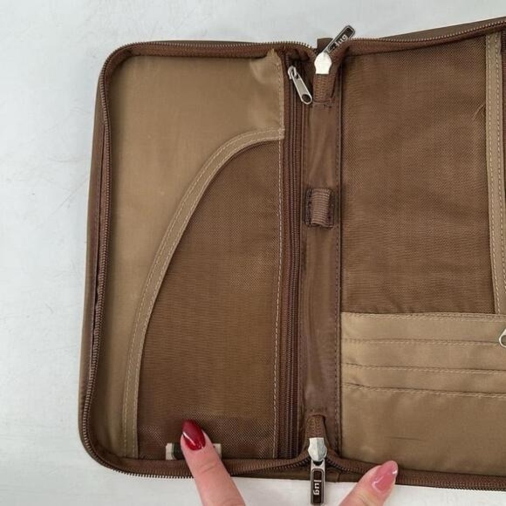 Lug Tango Travel Wallet passport holder sleeve vacation luggage brown